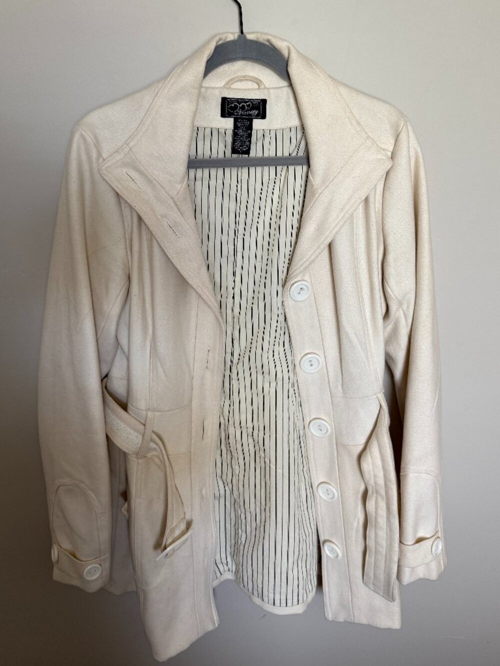 Vanity Cream Wool Blend Peacoat Jacket Women’s Large